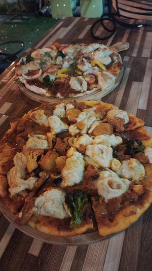 2 Different Pizzas at Flavours Of India in Khao Lak