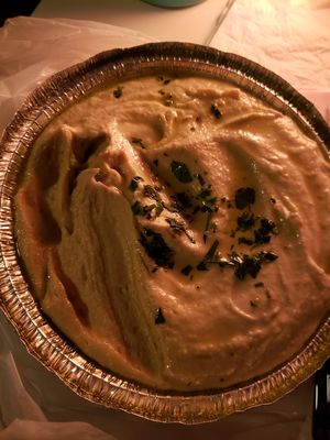 Their hummus is delicious!!! at King Of Falafel & Shawarma in Garfield