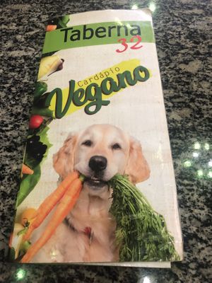 Cardápio vegano at Taberna 32 in Porto Alegre