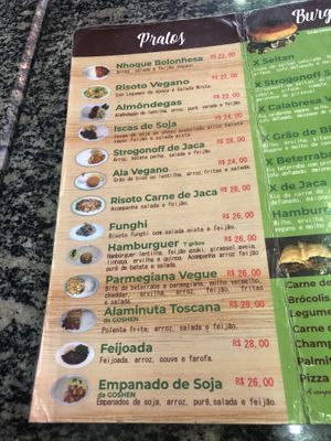 Cardápio pratos at Taberna 32 in Porto Alegre