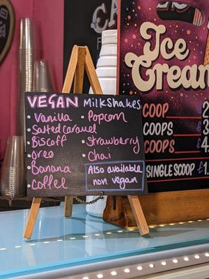 Vegan milkshakes at Cloud 9 in Brighton