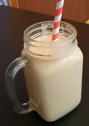 Salted caramel oat milkshake at Cloud 9 in Brighton