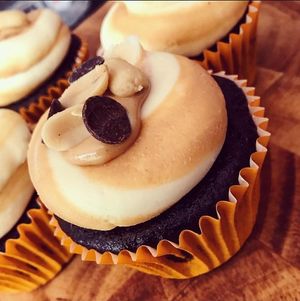Peanut butter and chocolate cup vegan cupcakes at Cloud 9 in Brighton