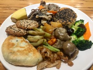 Dumplings were delicious  at Miao Ji Xiang Vegan Buffet in Qingdao