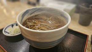 Kake soba at Fukuan Soba Noodle in Noboribetsu