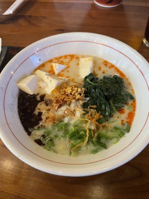 spicy creamy vegan ramen  at JINYA Ramen Bar in North Bethesda