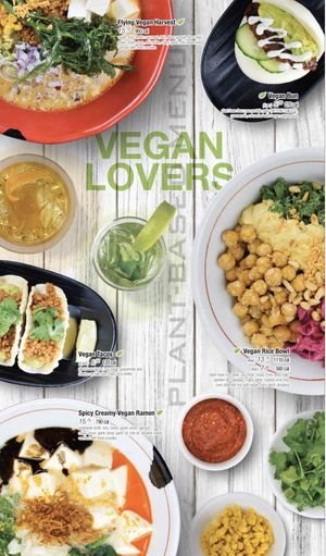 Many delicious vegan choices  at JINYA Ramen Bar in North Bethesda