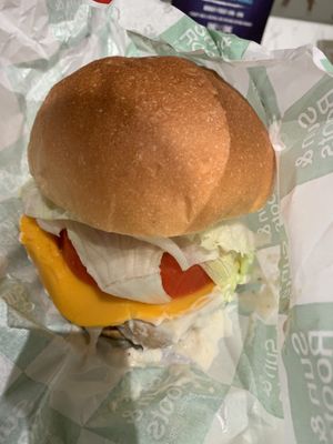 Chicken burger at Sun & Roots in Kowloon