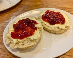 Vegan scones at The Boathouse Tea Room in Pembroke