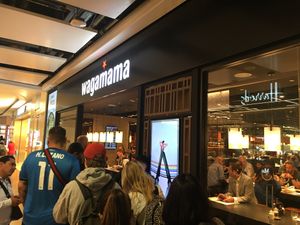 Long line to enter at LHR - Wagamama - T3 in West London