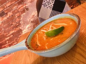 Thai soup at Zjesc in Warsaw