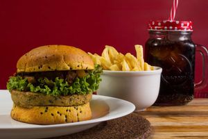 Vegan Burger at Pugg Hot Dog in Porto Alegre