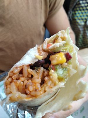 Inside the burrito 😋 at Nachos in Amiens