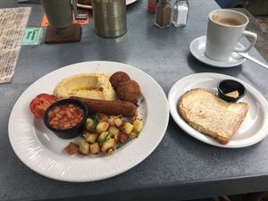 Vegan breakfast   at Alpine Coffee Shop and Gallery in Betws-y-coed