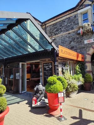 Outside Alpine Coffee at Alpine Coffee Shop and Gallery in Betws-y-coed