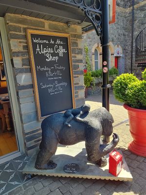 Outside at Alpine Coffee Shop and Gallery in Betws-y-coed