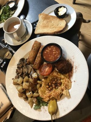 Vegan breakfast  at Alpine Coffee Shop and Gallery in Betws-y-coed