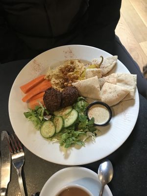 Hummus plate at Alpine Coffee Shop and Gallery in Betws-y-coed
