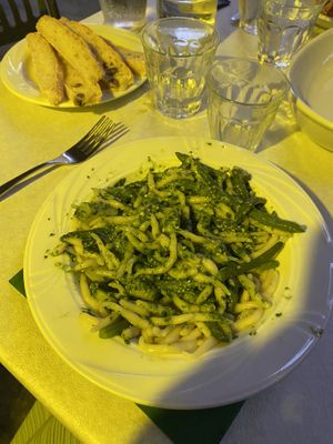 Trofie al pesto  at La Locanda di Lo in Finale Ligure