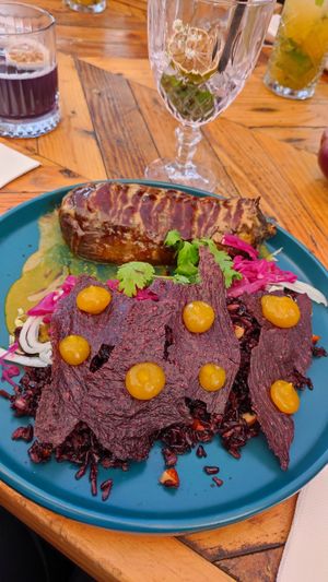 Berenjena algarrobo at Violeta in Santiago