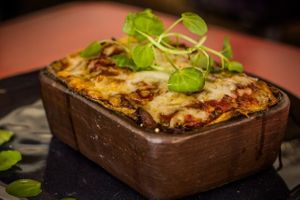 Lasaña Meli at Violeta in Santiago