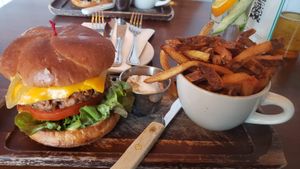 A classic but exquisite cheeseburger at Plum Bistro in Seattle