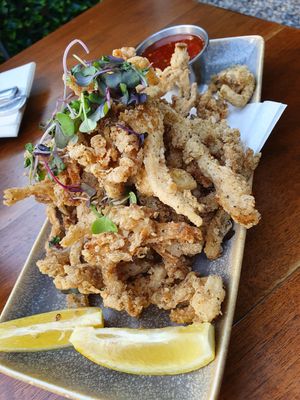 Mushroom calamari at Plum Bistro in Seattle