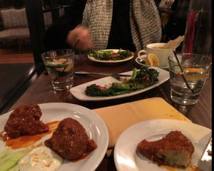 cauliflower bites & the broccolini! at Plum Bistro in Seattle