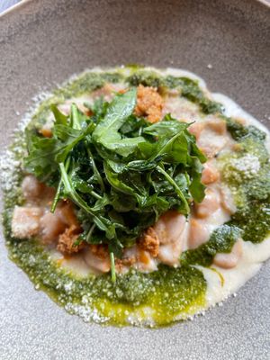 Sweet potato truffle gnocchi—too bland  at Plum Bistro in Seattle