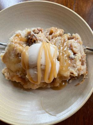 New Orleans Bread Pudding a la Mode  at Plum Bistro in Seattle