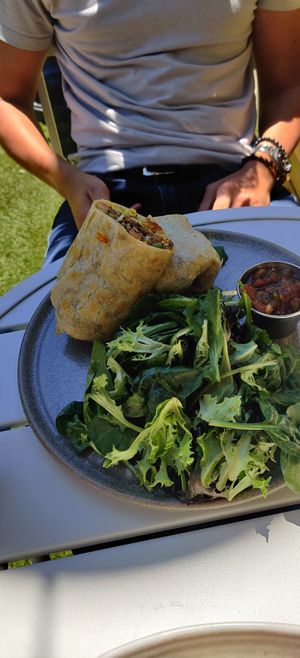 Potato and egg burrito at Plum Bistro in Seattle
