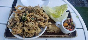 Lettuce wrap Oyster mushrooms at Plum Bistro in Seattle