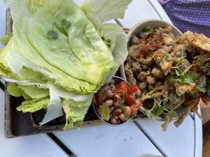 Mushroom lettuce wraps - delicious  at Plum Bistro in Seattle