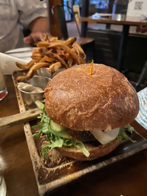 Buffalo Portabello Burger   at Plum Bistro in Seattle
