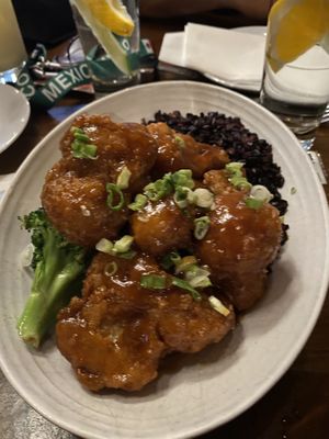 Sweet and Spicy Cauliflower   at Plum Bistro in Seattle