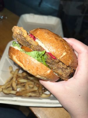 Fried chicken sandwich   at Plum Bistro in Seattle