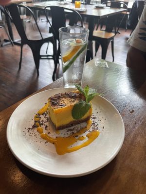 Mango cheesecake   at Plum Bistro in Seattle