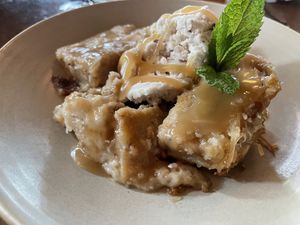Bread pudding   at Plum Bistro in Seattle