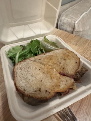 Ruben with house marinated tofu  at Plum Bistro in Seattle