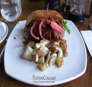 Po' boy sandwich at Plum Bistro in Seattle