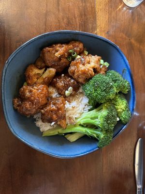 Cauliflower rice bowl  at Plum Bistro in Seattle