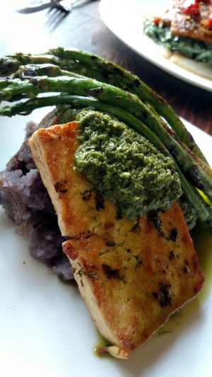 Pesto Tofu at Plum Bistro in Seattle