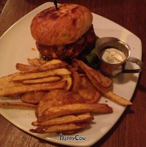 gluten free portobello burger  at Plum Bistro in Seattle