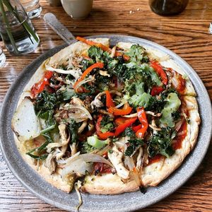 Gluten free vegan pizza ❤️ at Plum Bistro in Seattle