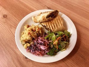 Flat Bread Falafel Wrap  at Upfront in Penrith