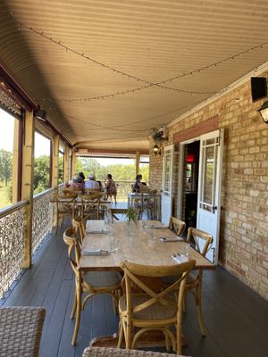 Balcony seating at Kawul in Pokolbin
