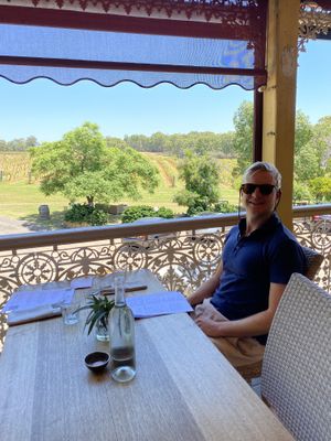 Balcony seating at Kawul in Pokolbin