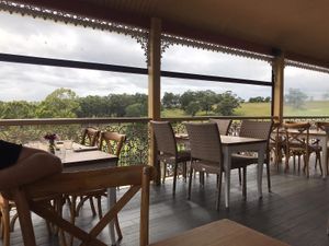 Seating on the verandah  at Kawul in Pokolbin