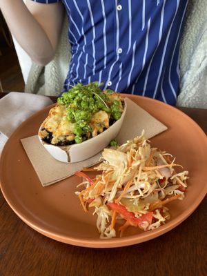 Mushroom shepherds pie  at Kawul in Pokolbin