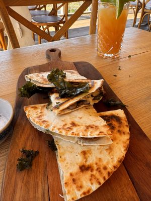 Mushroom quesadillas   at Kawul in Pokolbin